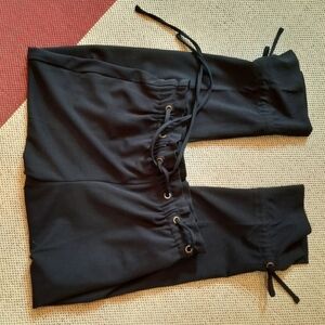 Black knit paperbag pants 4 Josh & Arielle